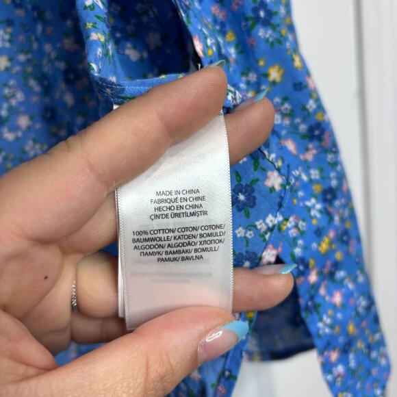 Men's Ralph Lauren Blue Floral Button Down Shirt Size Small NWT - Picture 5 of 6